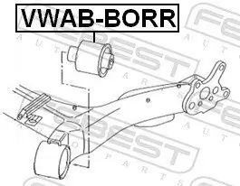 Lagerung, Achskörper Hinterachse FEBEST VWAB-BORR Bild Lagerung, Achskörper Hinterachse FEBEST VWAB-BORR