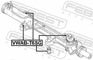 Lagerung, Lenkgetriebe FEBEST VWAB-T6SG Bild Lagerung, Lenkgetriebe FEBEST VWAB-T6SG