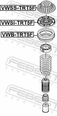 Wälzlager, Federbeinstützlager Vorderachse FEBEST VWB-TRT5F Bild Wälzlager, Federbeinstützlager Vorderachse FEBEST VWB-TRT5F