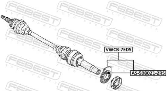 Lager, Antriebswelle FEBEST VWCB-7EDS Bild Lager, Antriebswelle FEBEST VWCB-7EDS