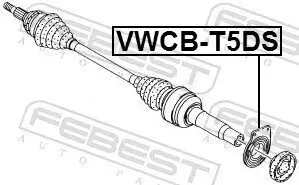 Lager, Antriebswelle FEBEST VWCB-T5DS Bild Lager, Antriebswelle FEBEST VWCB-T5DS