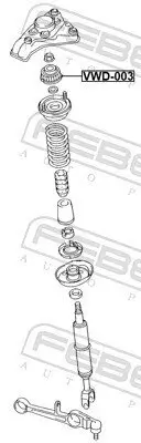 Anschlagpuffer, Federung Vorderachse FEBEST VWD-003 Bild Anschlagpuffer, Federung Vorderachse FEBEST VWD-003