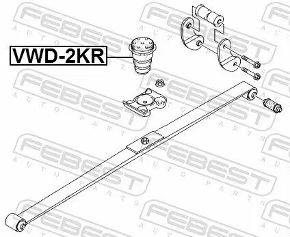 Blattfederanschlag, Zusatzfeder FEBEST VWD-2KR Bild Blattfederanschlag, Zusatzfeder FEBEST VWD-2KR