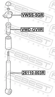 Anschlagpuffer, Federung FEBEST VWD-GVIIR Bild Anschlagpuffer, Federung FEBEST VWD-GVIIR