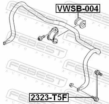 Lagerung, Stabilisator FEBEST VWSB-004 Bild Lagerung, Stabilisator FEBEST VWSB-004