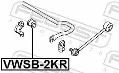 Lagerung, Stabilisator hinten FEBEST VWSB-2KR Bild Lagerung, Stabilisator hinten FEBEST VWSB-2KR