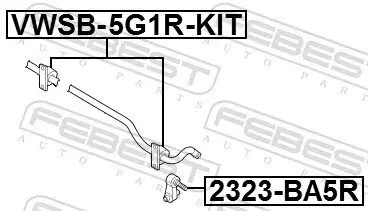 Reparatursatz, Stabilisatorlager Hinterachse beidseitig FEBEST VWSB-5G1R-KIT Bild Reparatursatz, Stabilisatorlager Hinterachse beidseitig FEBEST VWSB-5G1R-KIT