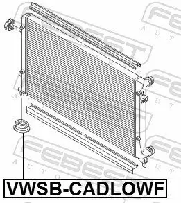 Lagerung, Kühler FEBEST VWSB-CADLOWF Bild Lagerung, Kühler FEBEST VWSB-CADLOWF