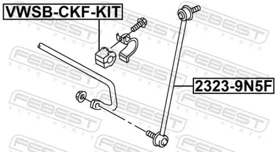 Reparatursatz, Stabilisatorlager FEBEST VWSB-CKF-KIT Bild Reparatursatz, Stabilisatorlager FEBEST VWSB-CKF-KIT