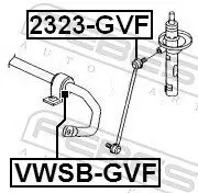 Lagerung, Stabilisator FEBEST VWSB-GVF Bild Lagerung, Stabilisator FEBEST VWSB-GVF