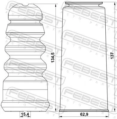 Staubschutzsatz, Stoßdämpfer Hinterachse FEBEST VWSHB-B5R-KIT Bild Staubschutzsatz, Stoßdämpfer Hinterachse FEBEST VWSHB-B5R-KIT