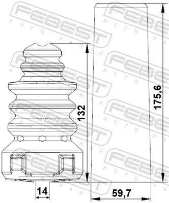 Staubschutzsatz, Stoßdämpfer Hinterachse FEBEST VWSHB-TOURR-KIT Bild Staubschutzsatz, Stoßdämpfer Hinterachse FEBEST VWSHB-TOURR-KIT