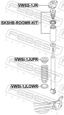 Federteller Hinterachse oben FEBEST VWSI-1JUPR Bild Federteller Hinterachse oben FEBEST VWSI-1JUPR