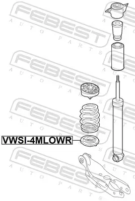 Federteller Hinterachse unten FEBEST VWSI-4MLOWR Bild Federteller Hinterachse unten FEBEST VWSI-4MLOWR