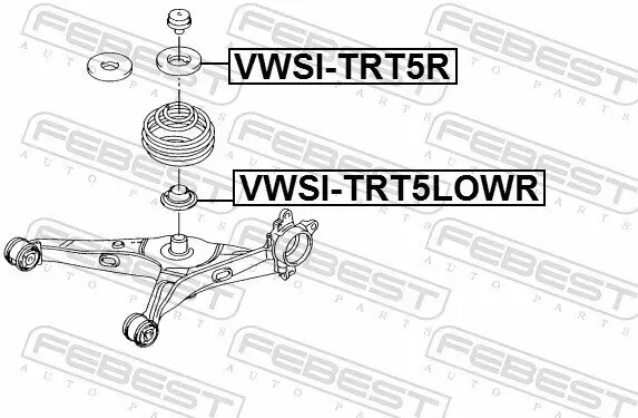 Federteller FEBEST VWSI-TRT5LOWR Bild Federteller FEBEST VWSI-TRT5LOWR