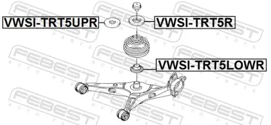 Federteller Hinterachse oben FEBEST VWSI-TRT5UPR Bild Federteller Hinterachse oben FEBEST VWSI-TRT5UPR