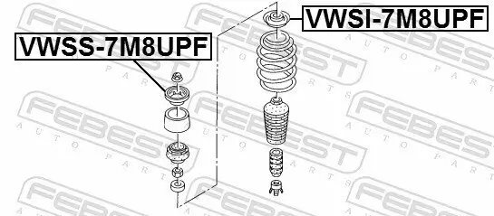 Federbeinstützlager oben Vorderachse FEBEST VWSS-7M8UPF Bild Federbeinstützlager oben Vorderachse FEBEST VWSS-7M8UPF