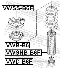 Federbeinstützlager Vorderachse FEBEST VWSS-B6F Bild Federbeinstützlager Vorderachse FEBEST VWSS-B6F