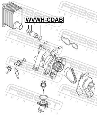 Kühlerschlauch FEBEST VWWH-CDAB Bild Kühlerschlauch FEBEST VWWH-CDAB