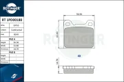 Bremsbelagsatz, Scheibenbremse ROTINGER RT 1PD00180