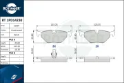 Bremsbelagsatz, Scheibenbremse ROTINGER RT 1PD14230