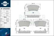 Bremsbelagsatz, Scheibenbremse ROTINGER RT 1PD22950