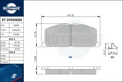 Bremsbelagsatz, Scheibenbremse ROTINGER RT 2PD04600