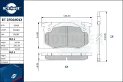Bremsbelagsatz, Scheibenbremse Vorderachse ROTINGER RT 2PD04912