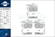 Bremsbelagsatz, Scheibenbremse Vorderachse ROTINGER RT 2PD04934