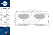 Bremsbelagsatz, Scheibenbremse ROTINGER RT 2PD07020