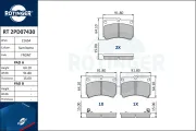 Bremsbelagsatz, Scheibenbremse ROTINGER RT 2PD07430
