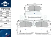 Bremsbelagsatz, Scheibenbremse ROTINGER RT 2PD07890
