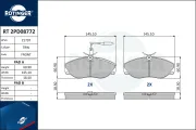 Bremsbelagsatz, Scheibenbremse ROTINGER RT 2PD08772