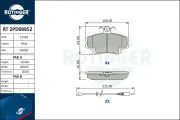 Bremsbelagsatz, Scheibenbremse ROTINGER RT 2PD08852