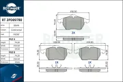 Bremsbelagsatz, Scheibenbremse ROTINGER RT 2PD09780