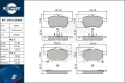 Bremsbelagsatz, Scheibenbremse Vorderachse ROTINGER RT 2PD13090