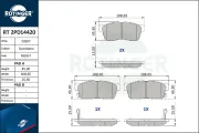 Bremsbelagsatz, Scheibenbremse ROTINGER RT 2PD14420