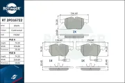 Bremsbelagsatz, Scheibenbremse ROTINGER RT 2PD16722