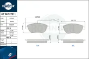 Bremsbelagsatz, Scheibenbremse ROTINGER RT 2PD17211