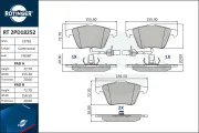 Bremsbelagsatz, Scheibenbremse ROTINGER RT 2PD18252
