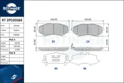 Bremsbelagsatz, Scheibenbremse ROTINGER RT 2PD20360