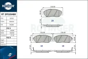 Bremsbelagsatz, Scheibenbremse ROTINGER RT 2PD20480