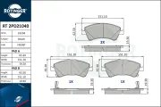 Bremsbelagsatz, Scheibenbremse Vorderachse ROTINGER RT 2PD21040
