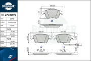 Bremsbelagsatz, Scheibenbremse ROTINGER RT 2PD21071