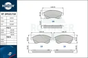 Bremsbelagsatz, Scheibenbremse ROTINGER RT 2PD21710