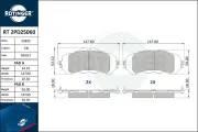 Bremsbelagsatz, Scheibenbremse ROTINGER RT 2PD25060