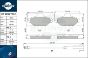 Bremsbelagsatz, Scheibenbremse Vorderachse ROTINGER RT 2PD27042