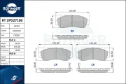 Bremsbelagsatz, Scheibenbremse Vorderachse ROTINGER RT 2PD27100
