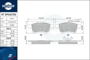 Bremsbelagsatz, Scheibenbremse ROTINGER RT 2PD32702