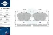 Bremsbelagsatz, Scheibenbremse ROTINGER RT 2PD32760